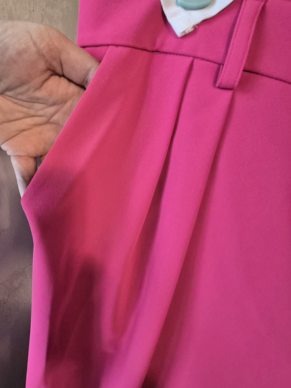 Alice + Olivia Fuchsia High-Waist Wide-Leg Trousers - Picture 4 of 15